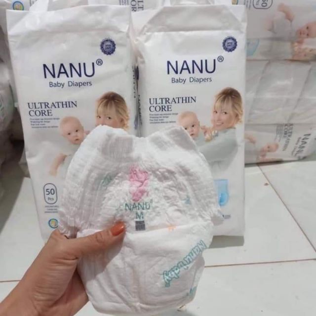 Bỉm quần và dán NANU size S/M/L/XL/XXL 50 miếng