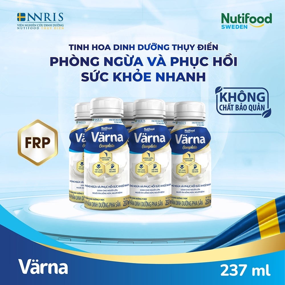 [Date T1/25][ FREESHIP MAX ]Thùng 24 chai Sữa Bột Pha Sẵn Nutifood Varna Complete 237ml
