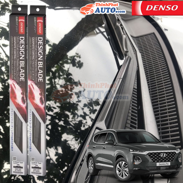 Gạt Mưa Xe Hyundai Santafe Denso Made In Japan, Bảo Hành 1 Năm