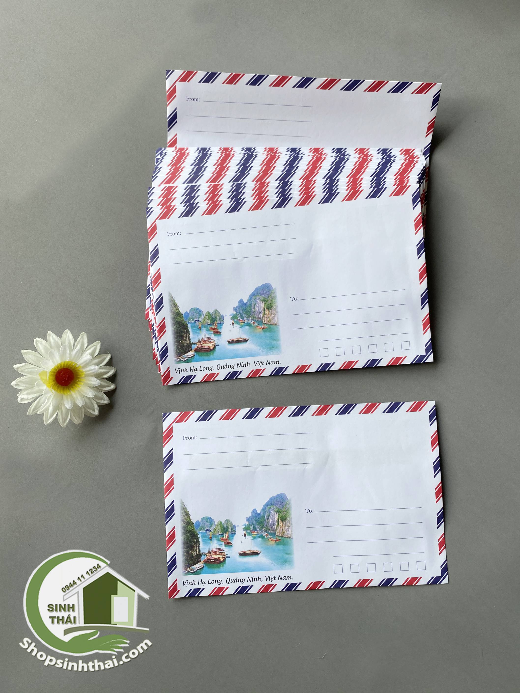 [HCM]Phong bì bao thư màu trắng có keo dán ( 10 cái )