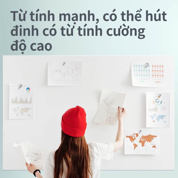 Bảng vẽ, decal dán tường Deli - Không bong tróc tróc sơn - Màu trắng, có từ tính kèm 5 phụ kiện - 50007/50008/8716 - Hình ảnh 7