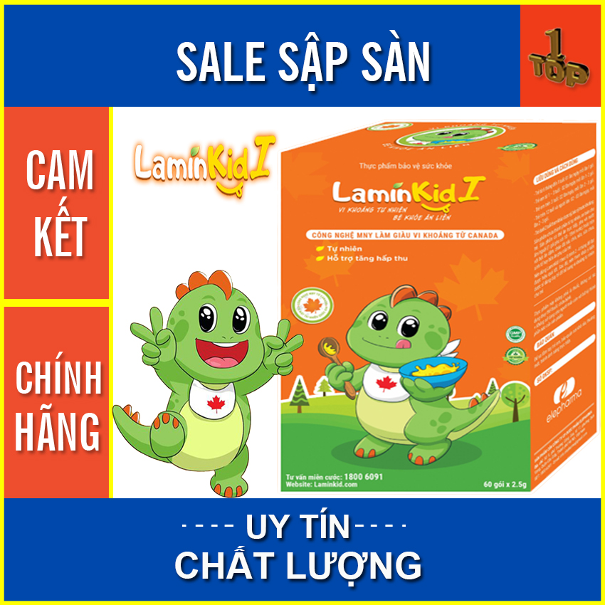 LaminKid I bổ sung vi khoáng tự nhiên, bé khỏe ăn liền, tăng sức đề kháng hộp 20 gói