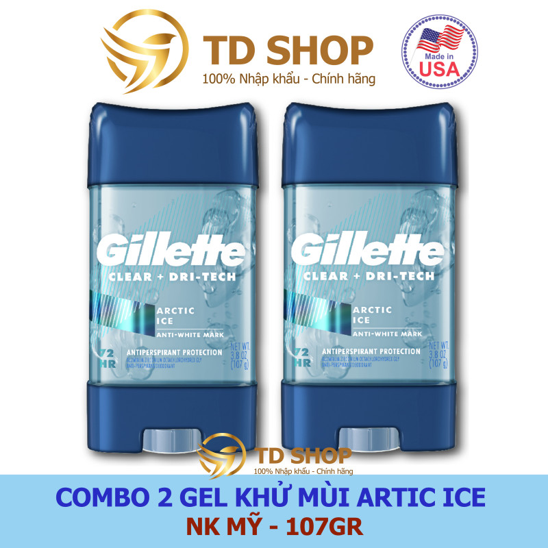 Combo 2 chai Lăn Khử Mùi Gillette Clear Gel 107g Coolwave - TD Shop nhập khẩu