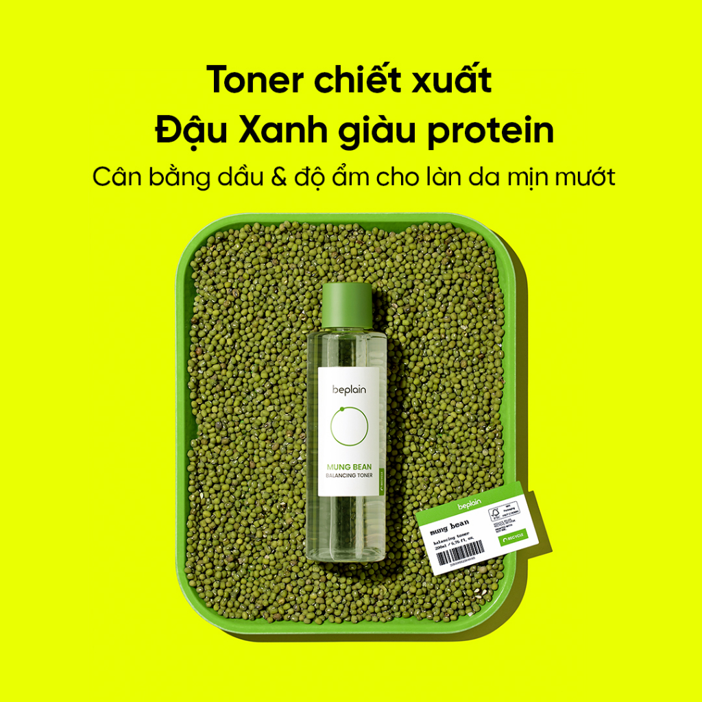 [HCM][Nhacuabeautyholic]  [DATE T9.2023] Toner đậu xanh Beplain Greenfull Balancing