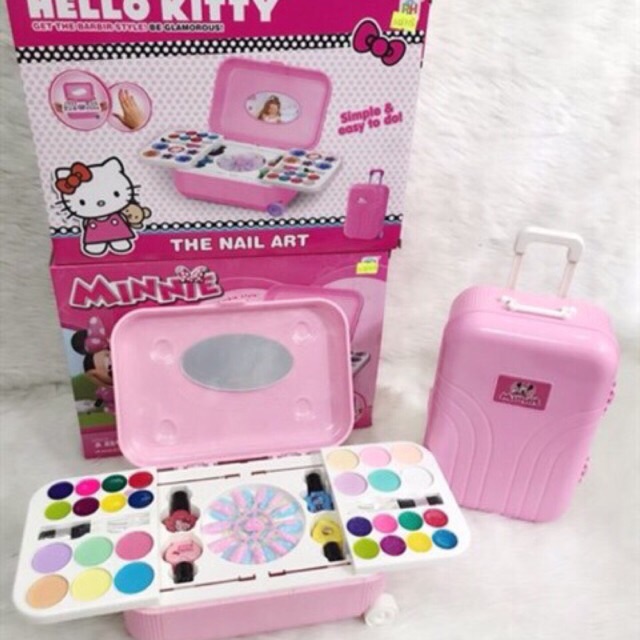 [HCM]Vali trang điểm hello kitty màu hồng