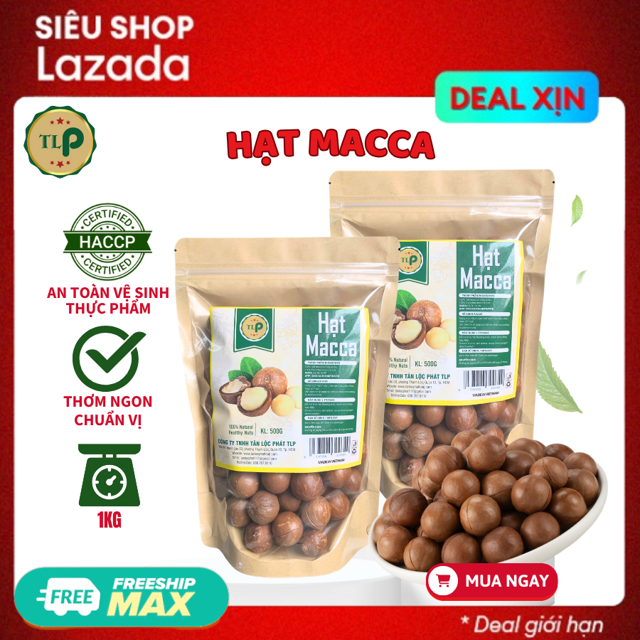 HẠT MACCA NỨT VỎ TÂN LỘC PHÁT BỊCH 500G