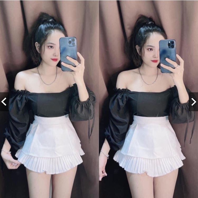 Chân váy 2 tầng siêu dễ thương hot trend