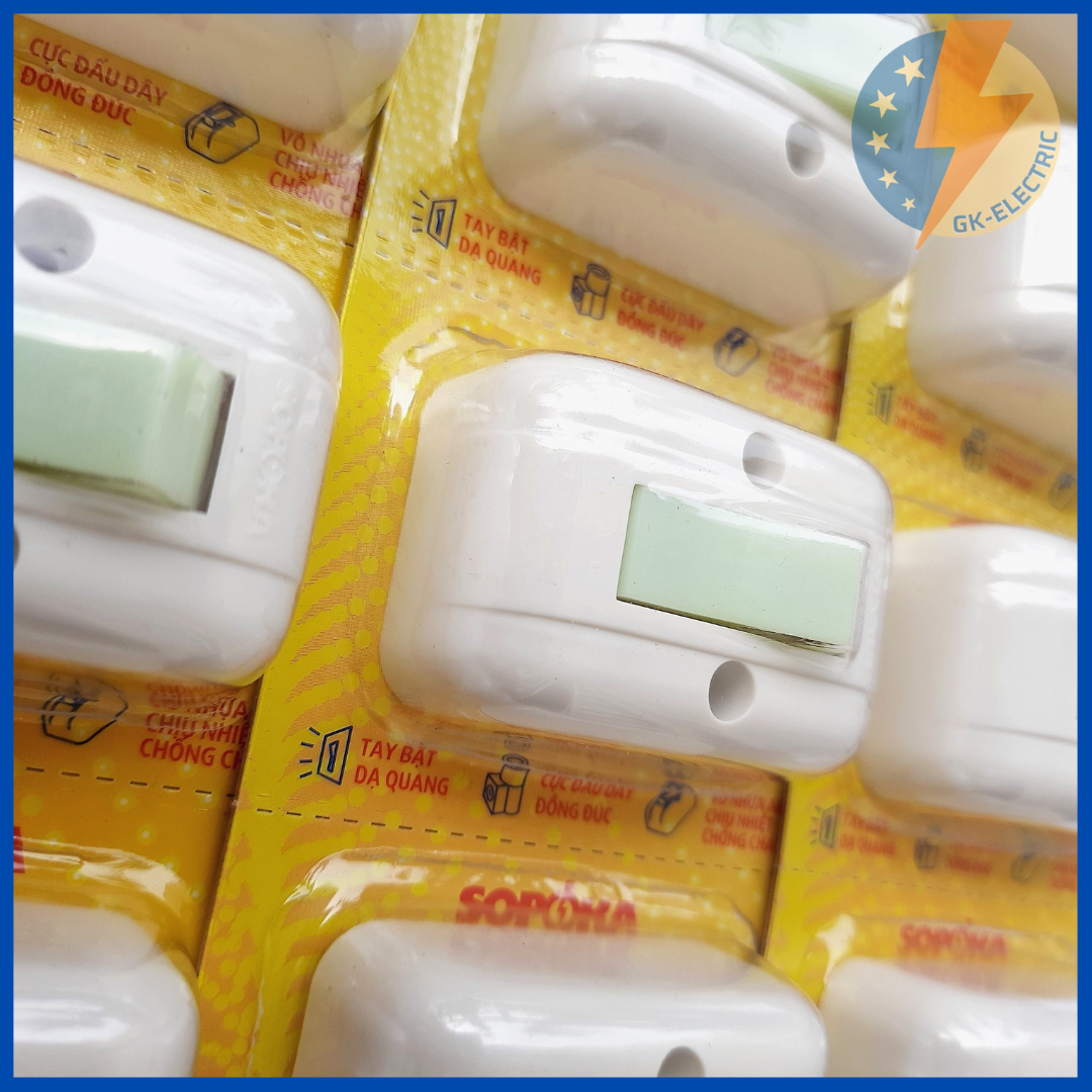 Công tắc Sopoka gắn nổi dạ quang 5A-250V