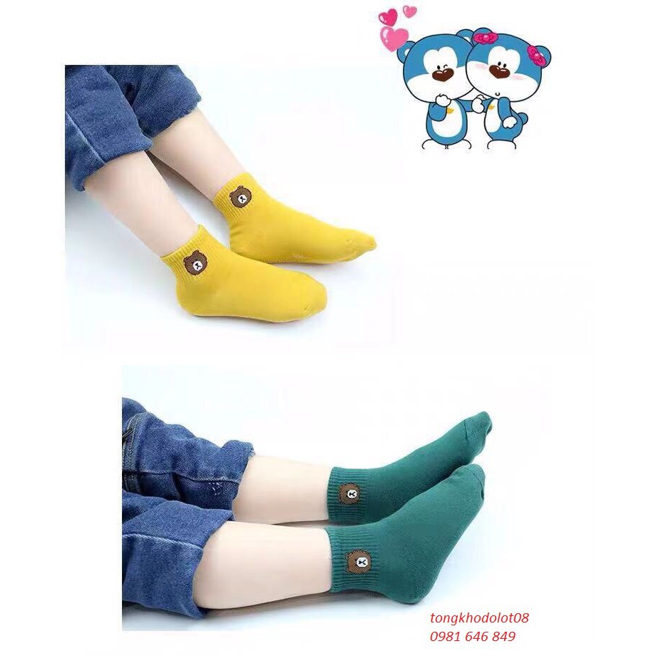 COMBO 10  ĐÔI TẤT GẤU CHO BÉ (1-6 TUỔI)
