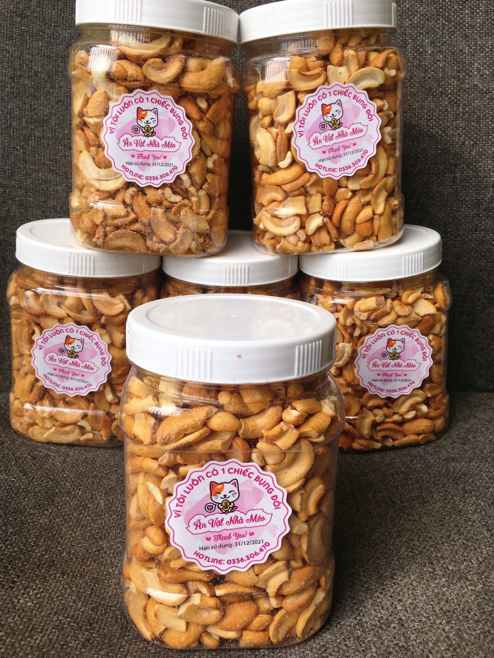 500g Hạt điều bể rang muối sạch vỏ lụa LOẠI NGON thơm bùi