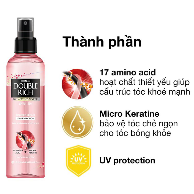 Xịt dưỡng tóc Double Rich 250ml