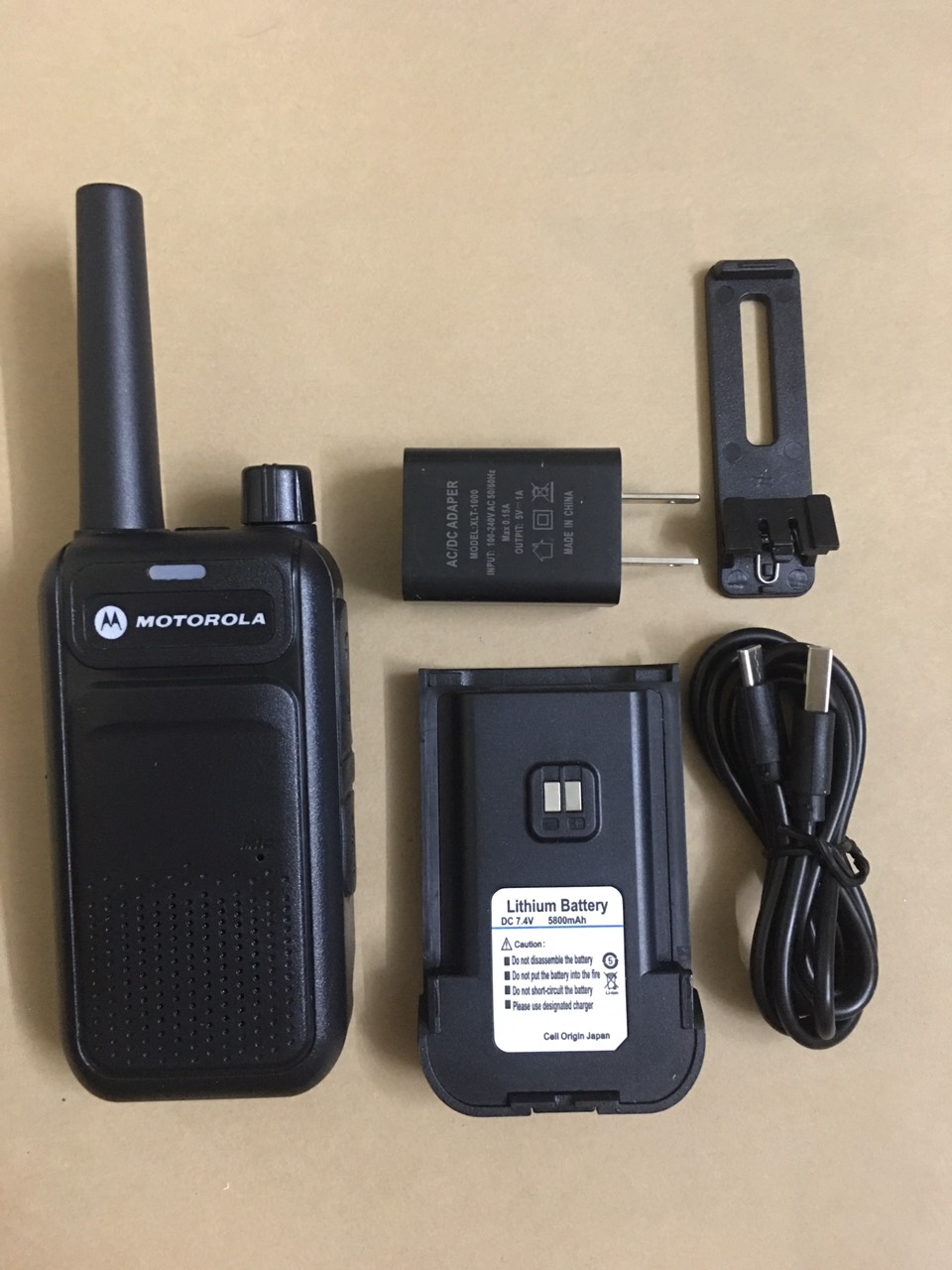 Bộ 2 Bộ đàm Sạc USB Type C Motorola GP999S (Loa chống từ tính bền bỉ &To, Pin sử dụng trên 15 tiếng,cự ly liên lạc xa)