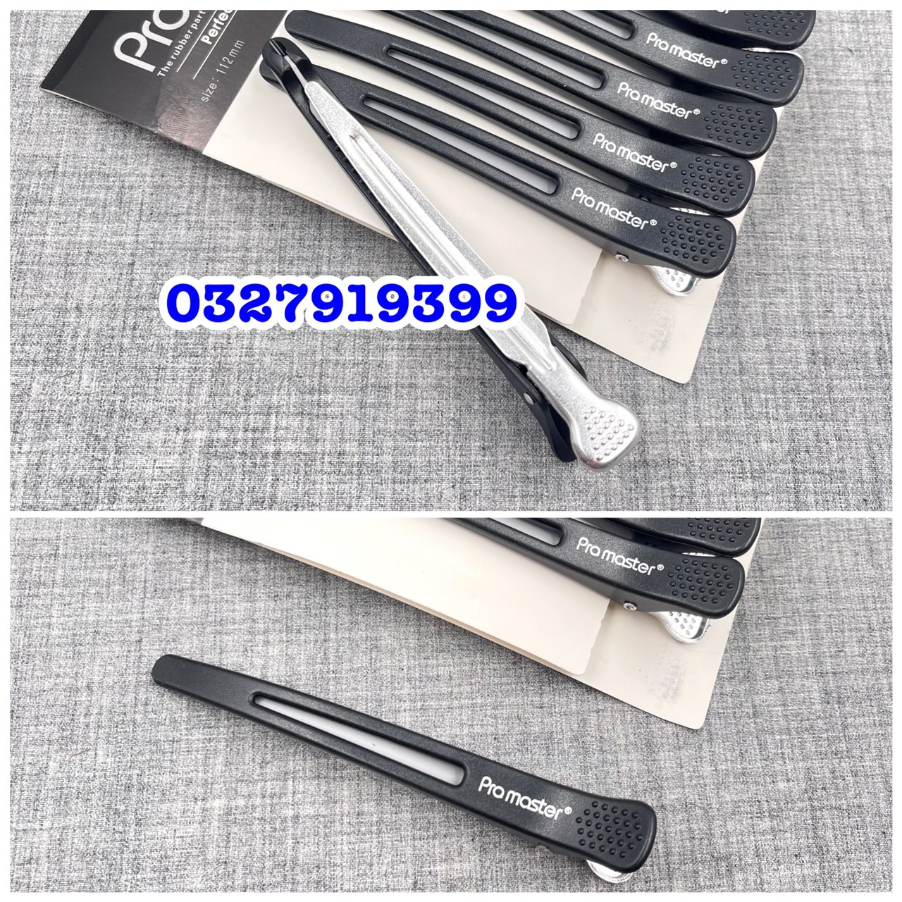 Pro Master Hair Parting Duck Clips B037 Super Strong 1 Blister of 6 Small Clips Easily Divide Hair into Small Curls High Quality