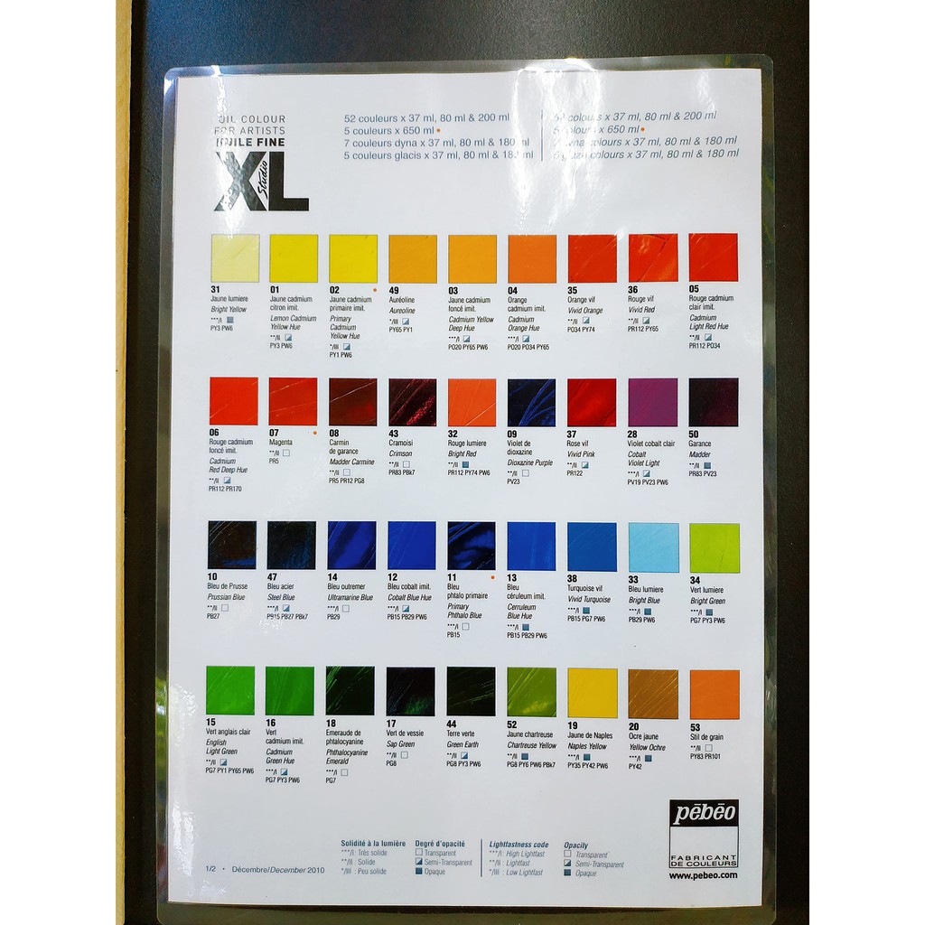 Màu Sơn Dầu Pebeo Fine XL Studio Tuýp 200ml (Oils Colour)