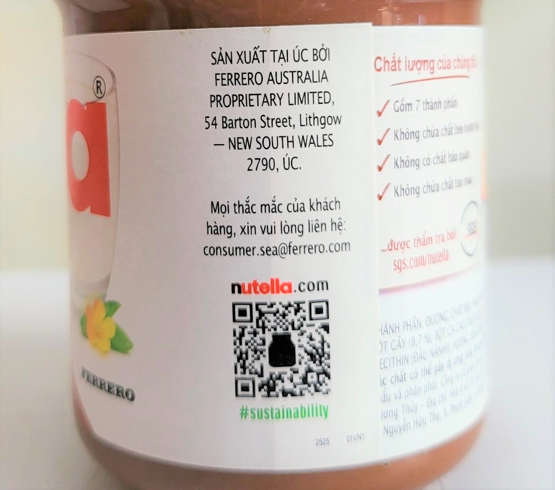 [Hộp (nhựa) 350g] BƠ HẠT PHỈ PHẾT CACAO [Australia] NUTELLA Hazelnut Spread with Cocoa