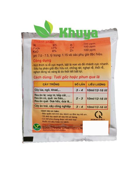 2 gói Phân bón Vietaf NPK Siêu lân Ra rễ 10ml