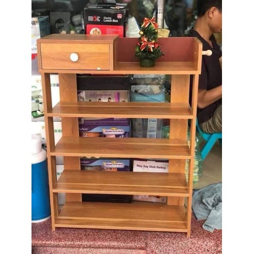 [HCM]KỆ GIÀY GỖ 5 TẦNG