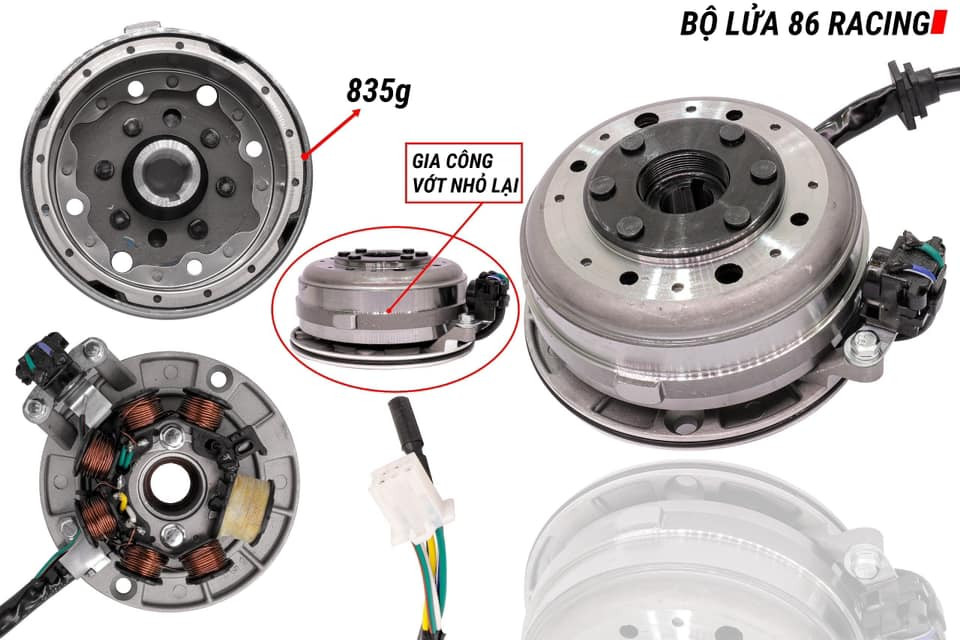 Bộ Vô Lăng Mâm Lửa ATE Racing 86 Đầu Chùa