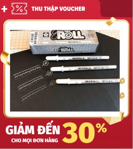 Bút trắng gelly roll sakura