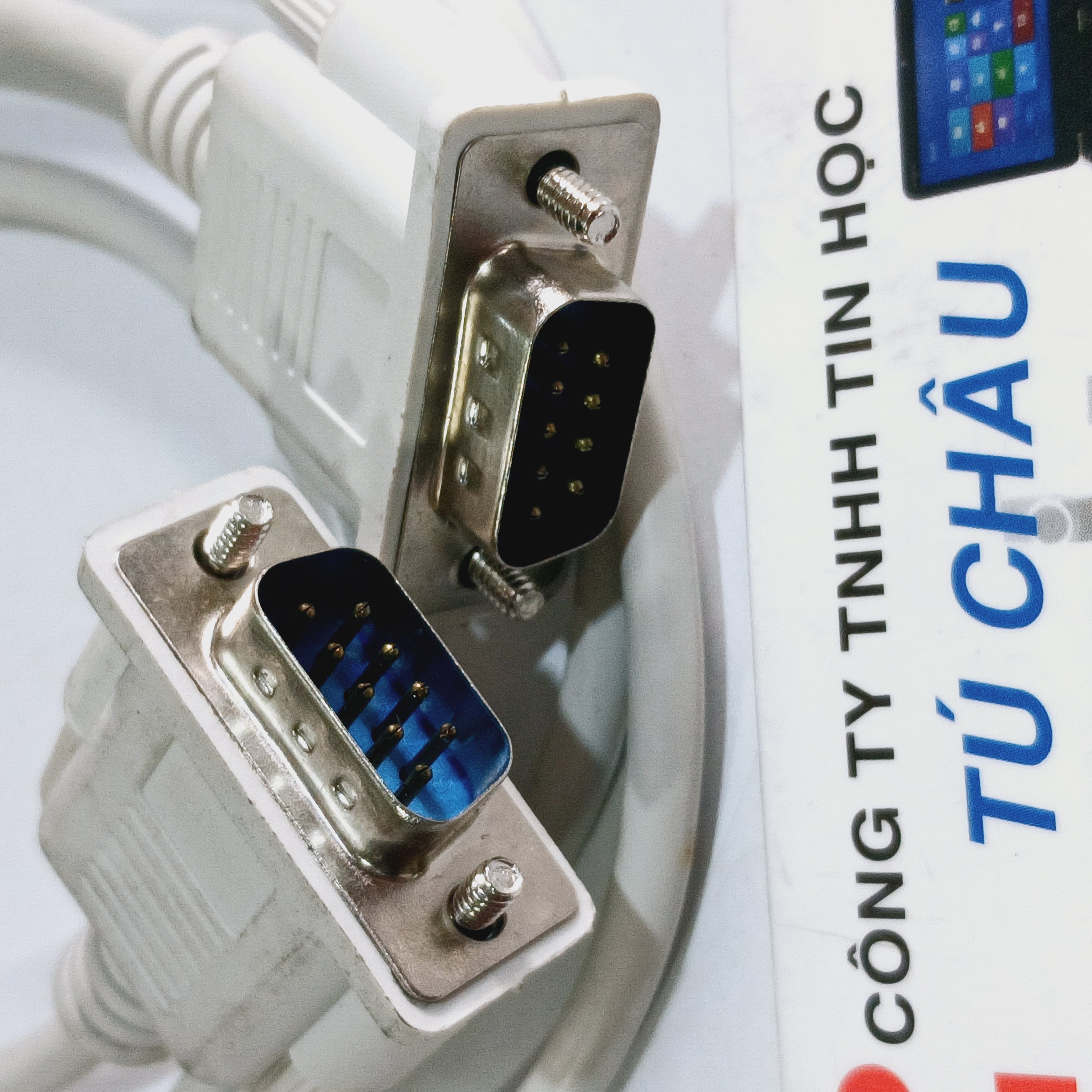 Cáp Com 9 (Link Com DB9) dài 1.45M: Cáp 2 đầu Com 9 Lổ Cái (DB9F) / Cáp 2 đầu Com 9 Kim đực (DB9M)
