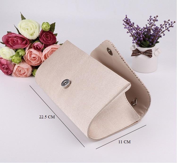 [HCM]Túi Cluch Nữ V - Đồng