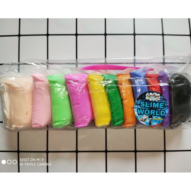 Bịch 12 màu đất sét nhật superclay làm slime
