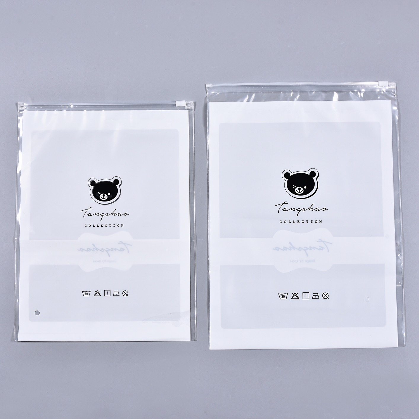COMBO 5 TÚI ZIP ĐỰNG ĐỒ DU LỊCH -  HÌNH GẤU ĐEN