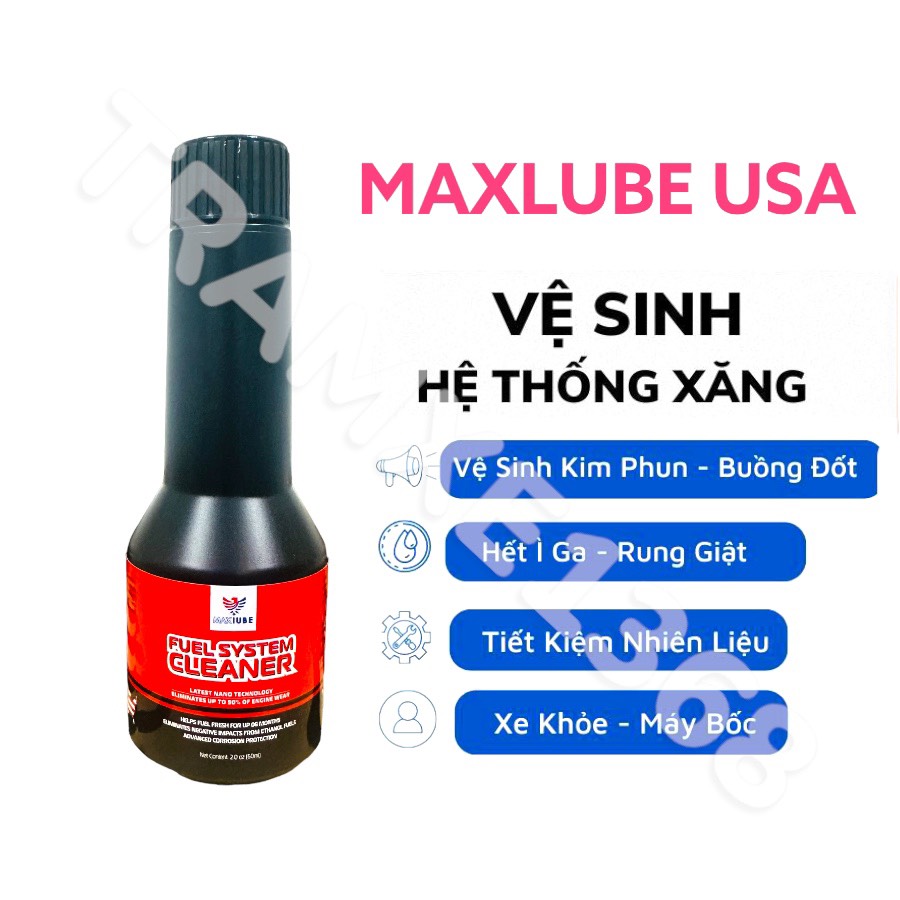Phụ Gia MAXLUBE vệ sinh bảo dưỡng xe máy (súc động cơ, vệ sinh buồng đốt, nano nhớt)