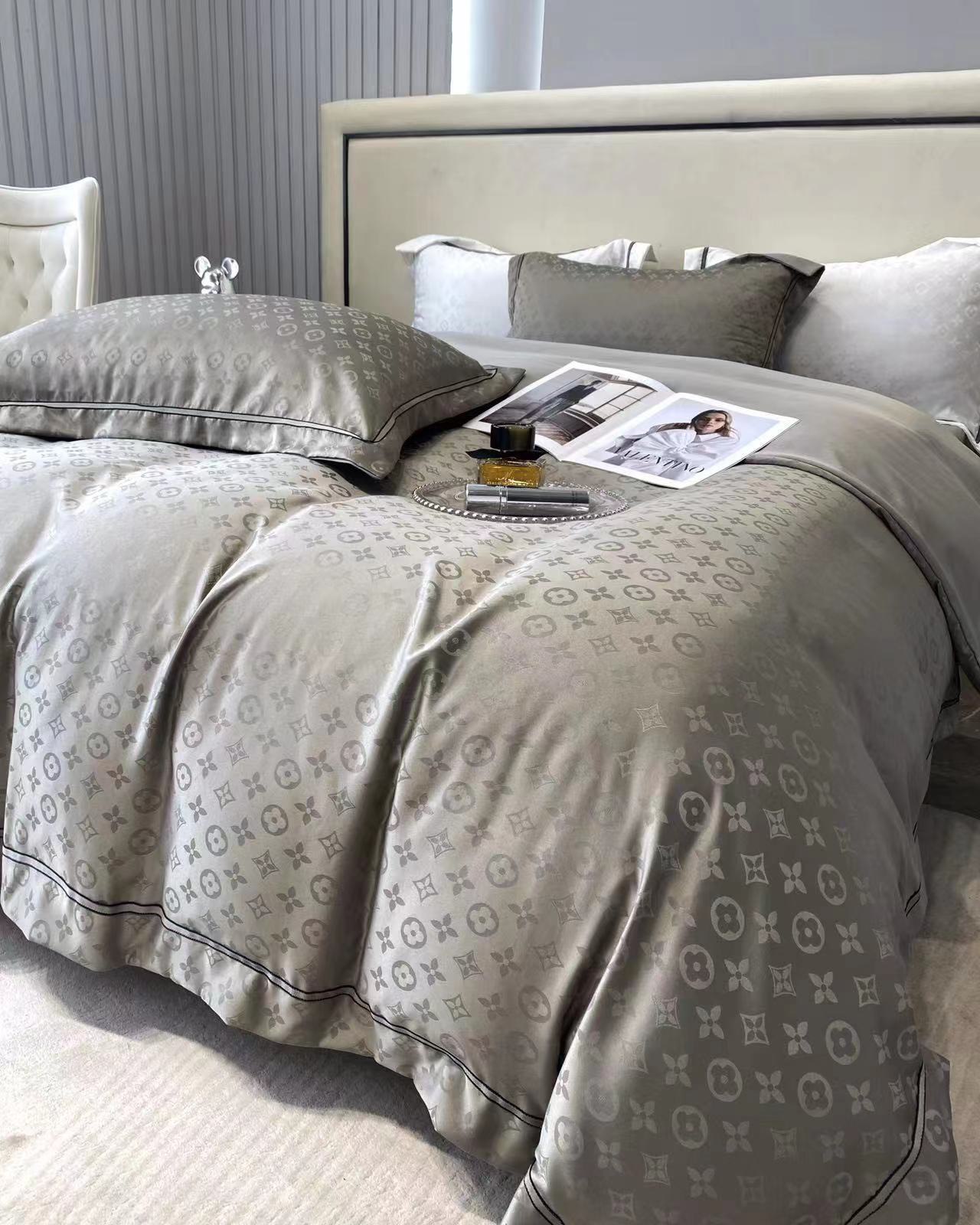 💥(SIÊU RẺ) SET 4 MÓN VỎ CHĂN GA GỐI PHI LỤA TƠ TẰM THÊU HOA CAO CẤP NHẬP KHẨU