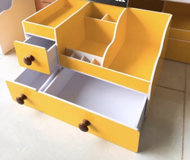 Kệ đựng mỹ phẩm size đại núm gỗ