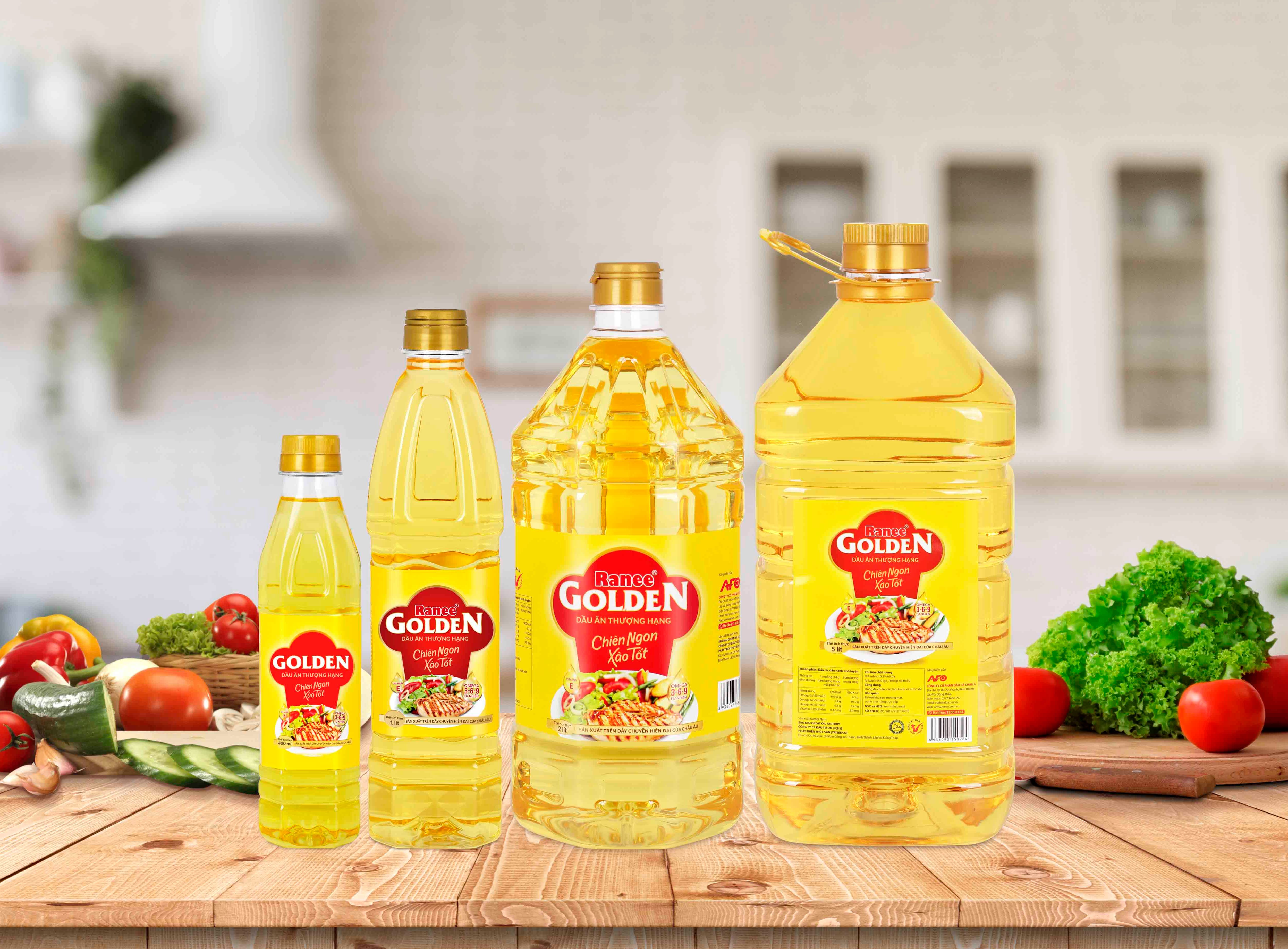 {Đơn 199k tặng hộp bơ -399k tặng vá gỗ}  Dầu ăn thượng hạng Ranee Golden 2 lít