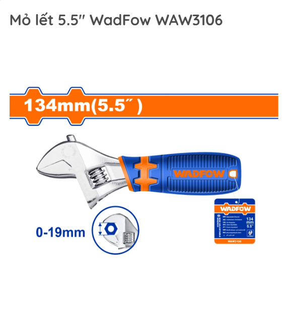 Waw3106 mỏ lết 5.5" wadfow
