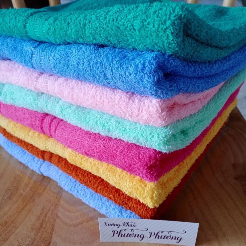 Khăn tắm Cotton 50x100, sợi OE mềm mại, 100% cotton, nhiều màu tươi tắn, dễ dàng lựa chọn