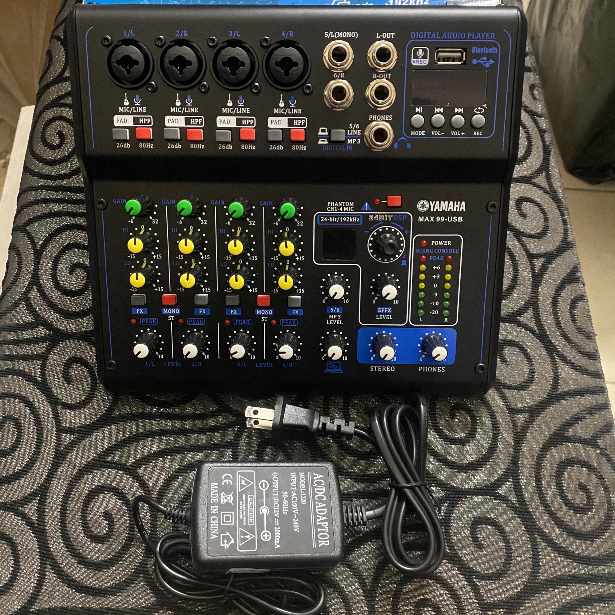 Mixer YAMAHA MAX99 bản mới nhất hô trợ hát karaoke va livestream cực hay ,16 chế độ vang bảo hành 1 năm