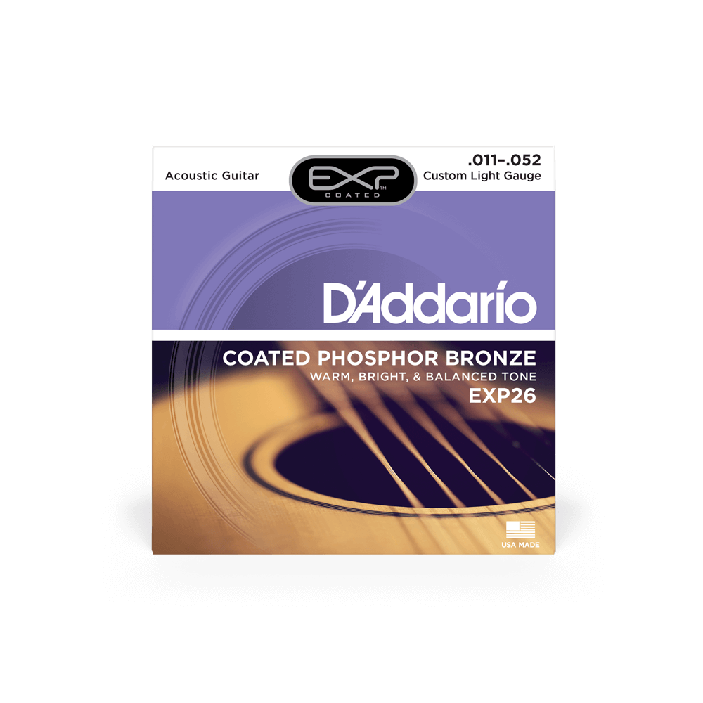 Dây đàn guitar acoustic D’Addario EXP26 Coated Phosphor Bronze