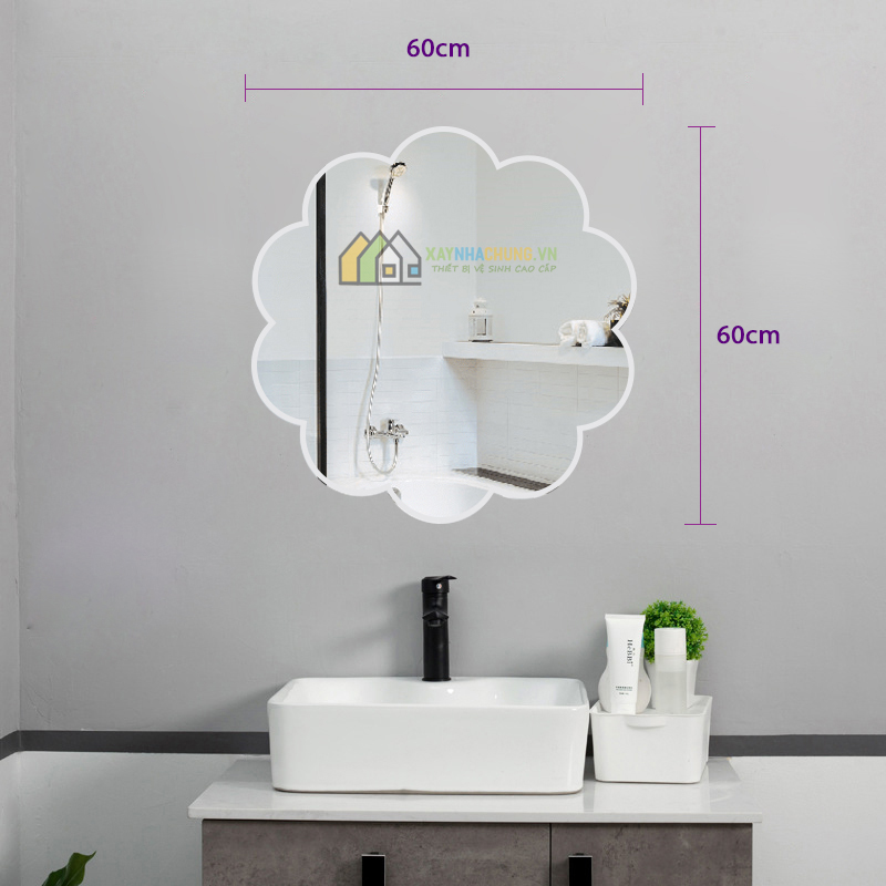 Gương viền hình bông hoa