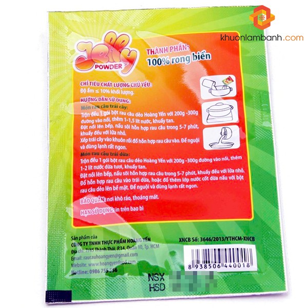 Bột rau câu dẻo Jelly 10g