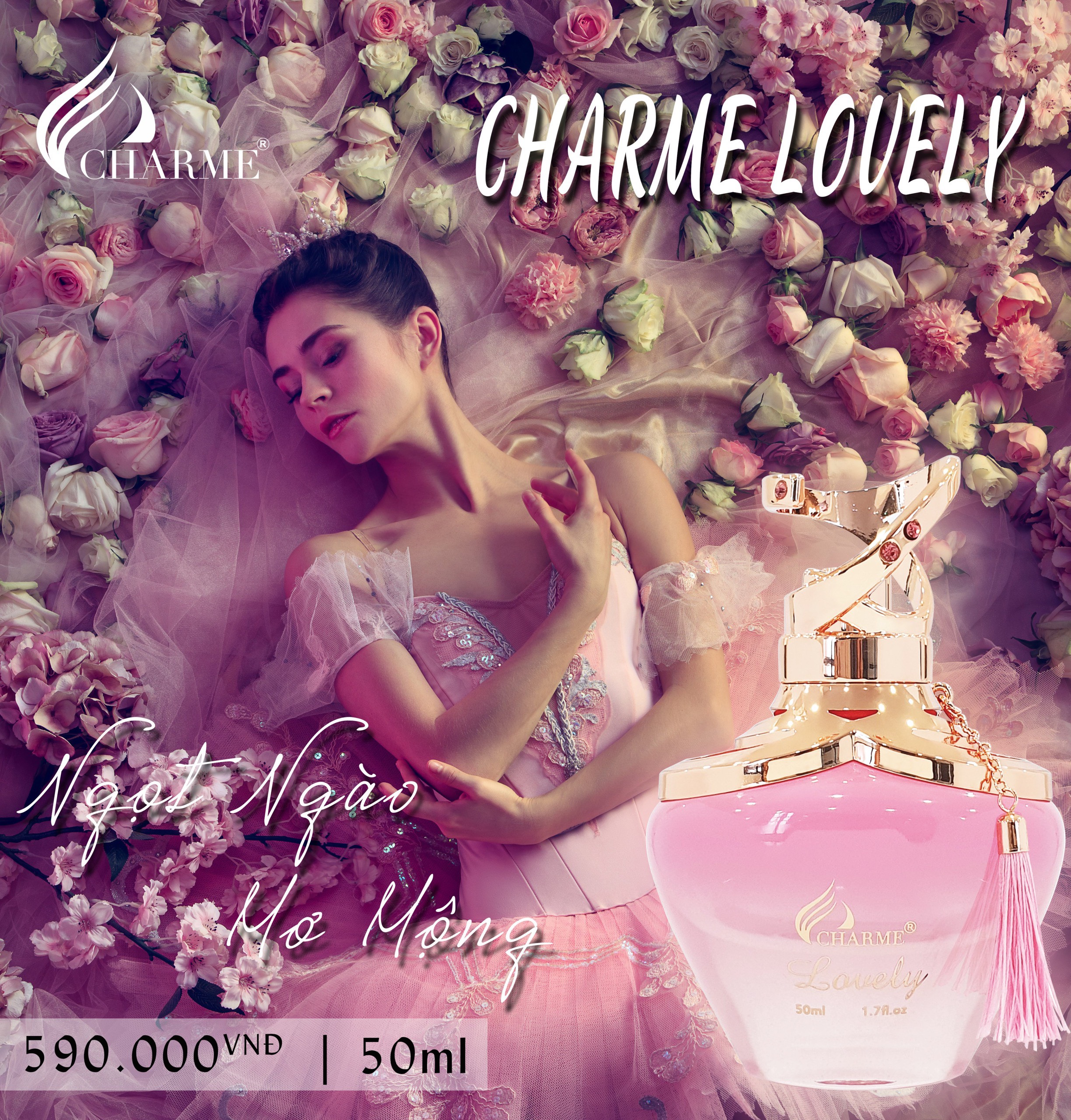 Perfume women charme lovely 50ml