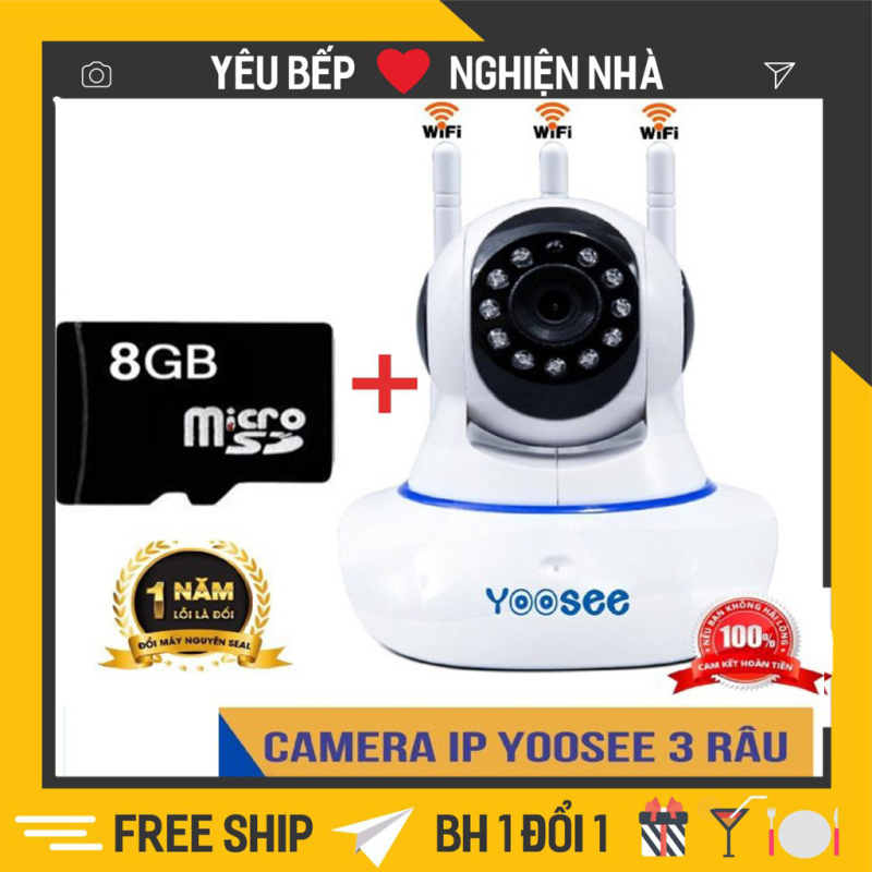 Camera wifi - Camera Yoosee 5 râu 3.0Mpx Full HD - Bản Nâng Cấp Hoàn Hảo