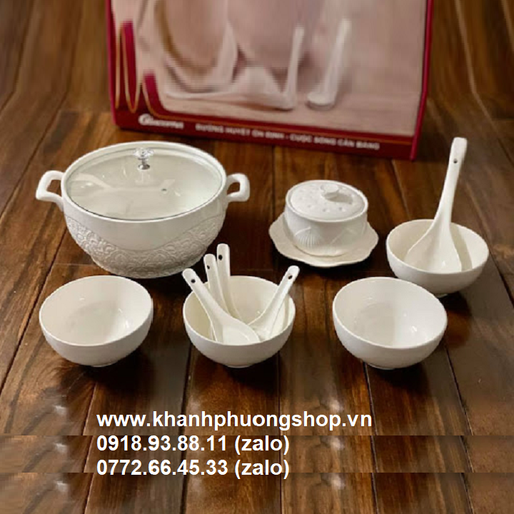 [HCM]bộ chén tô dĩa sứ - bộ chén tô dĩa sứ