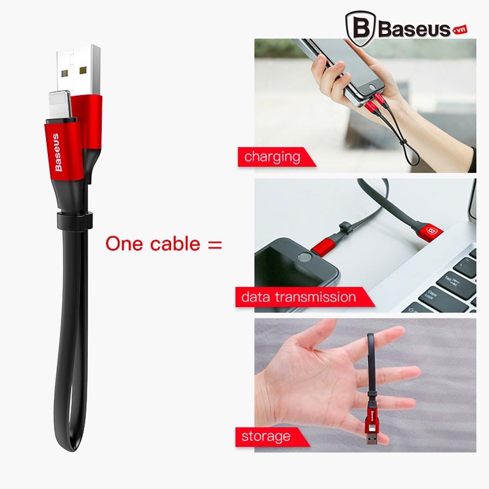 Cáp Baseus Lightning Portable 23cm (2A, Sạc nhanh, Siêu ngắn, Siêu bền)