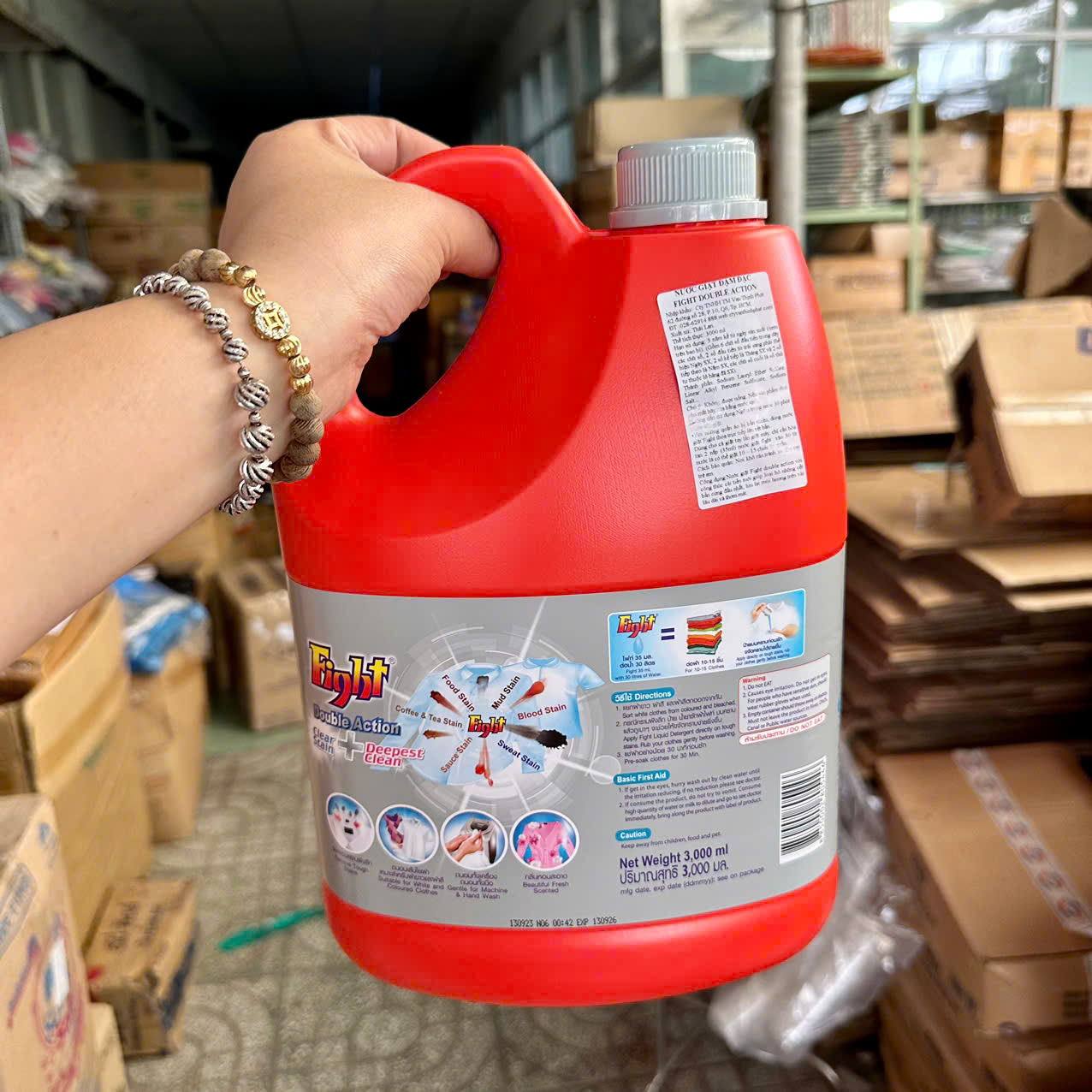 Fight Double Action Laundry Detergent 3500ml Thailand
