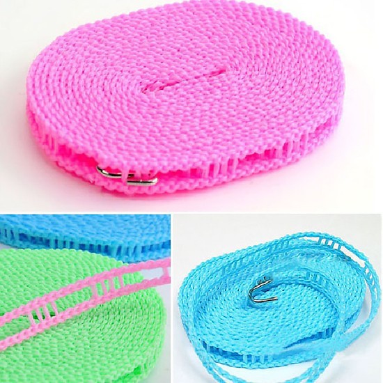 [CUỘN 3-5M] Dây Phơi Đồ Dây Phơi Quần Áo Thông Minh Có Lỗ Móc