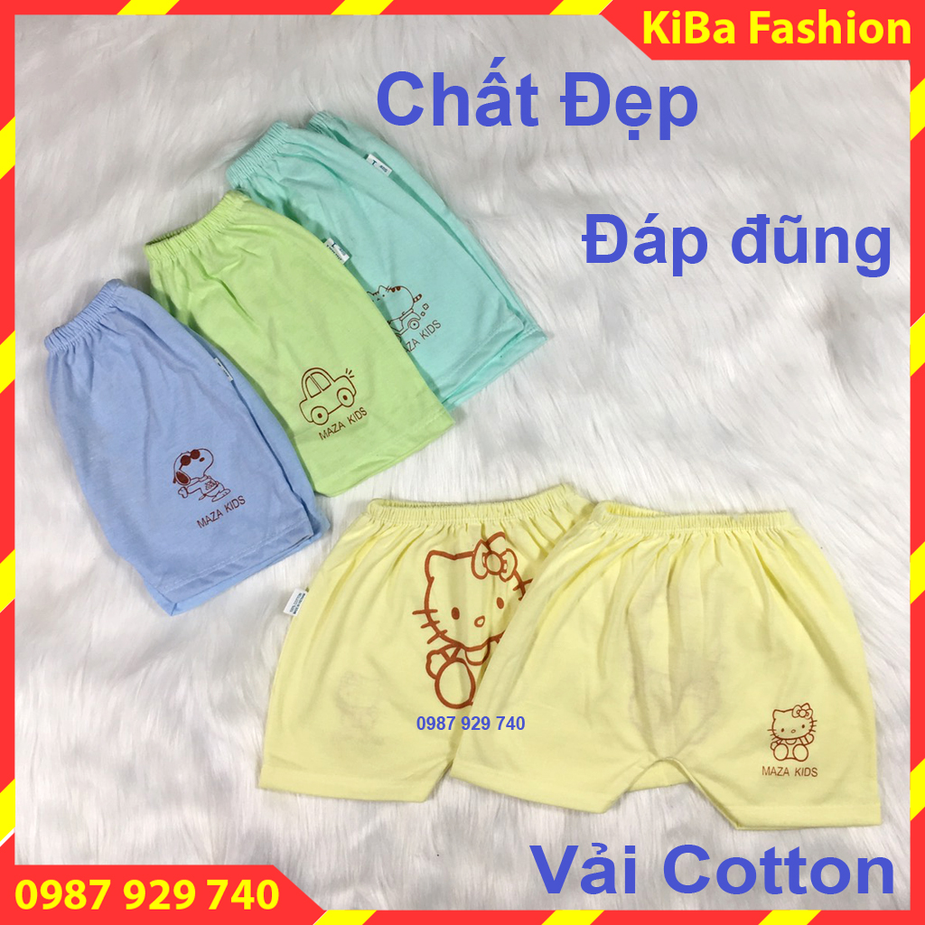 QUẦN ĐÙI CHỤC COTTON thoáng mát cho bé trai bé gái 3-12kg - QĐ- CMKF5 KIBA Fashion