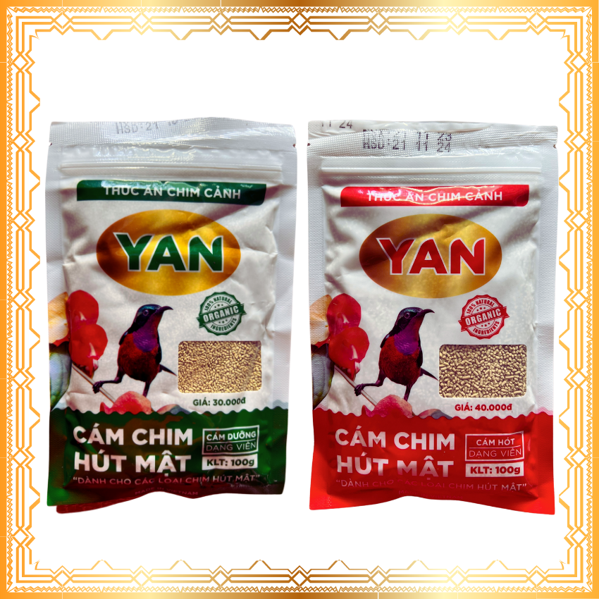 COMBO 2 GÓI Cám YAN dưỡng, cám chim hút mật YAN.