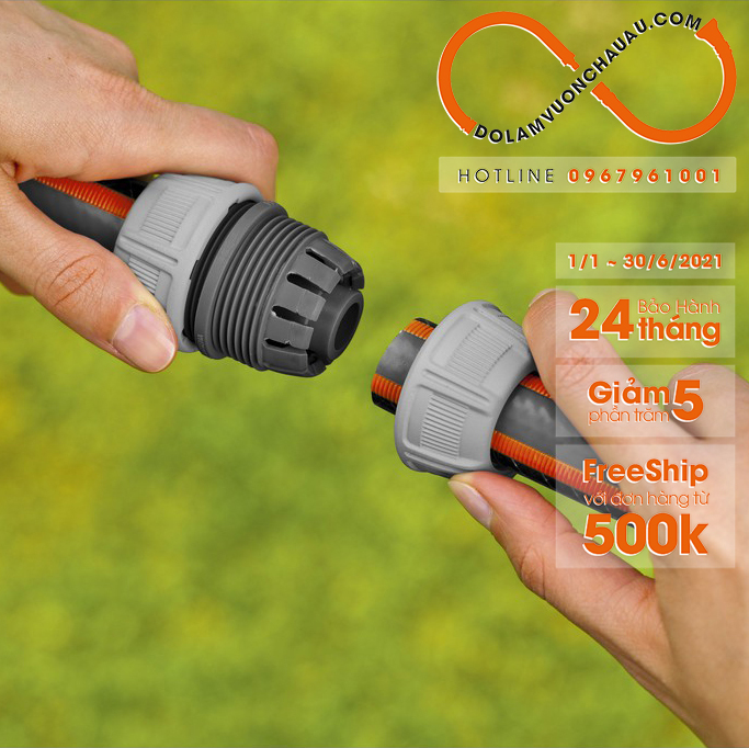 [Hàng Đức] Cút nối sửa ống 13 ~ 15mm (1/2") (Gardena 18232)