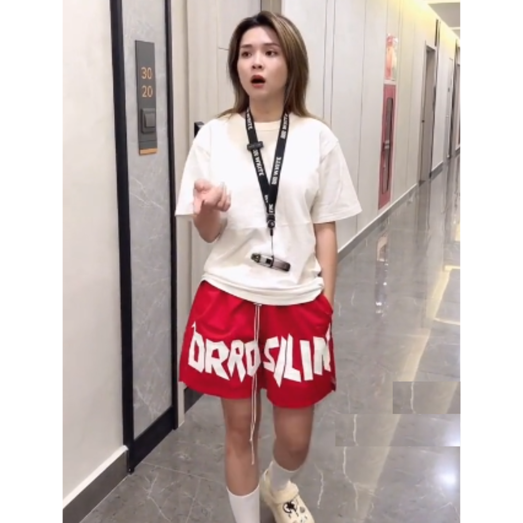 Quần sọt SILIN nữ nam kaki trơn trên gối lưng đai thun dây rút dài co giãn thoải mái fom dang chuẩn 3 màu đen, trắng, đỏ - Trùm Túi A1