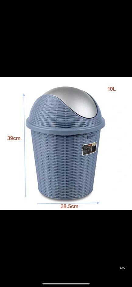 Thùng rác nhựa nắp lật phong cách Hàn quốc 2 cỡ hàng nhập khẩu-cỡ to