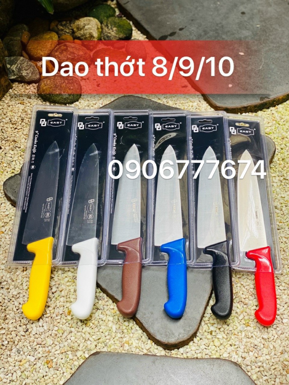 DAO BẾP 7 MÀU CÁN NHỰA HIỆU EAST