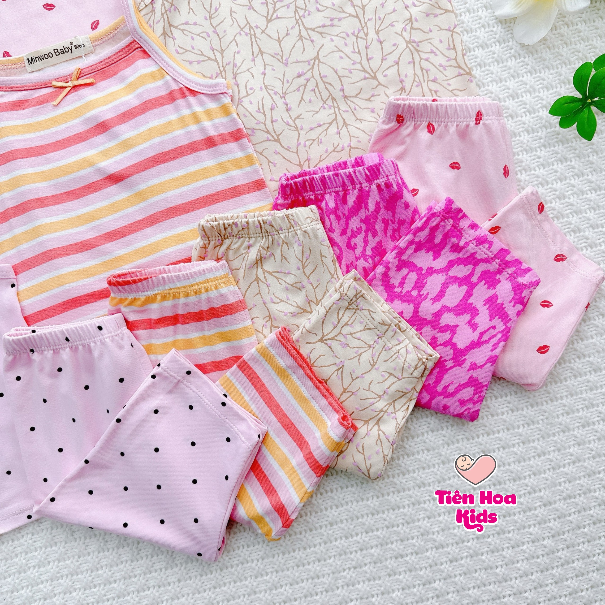 Bộ 2 Dây Quần Lửng Cotton Thun Lụa mềm mịn mát Cho Bé Gái đi học đi chơi